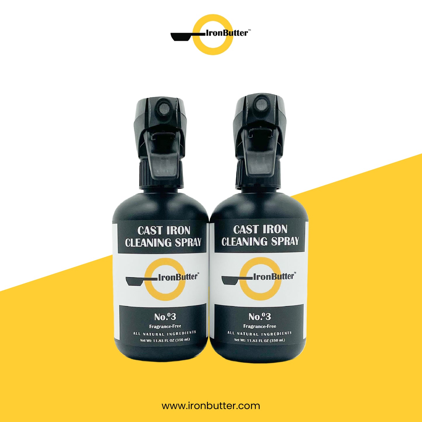 CastIron Cleaning Spray (11.83 FL OZ) Double Pack IronButter, LLC